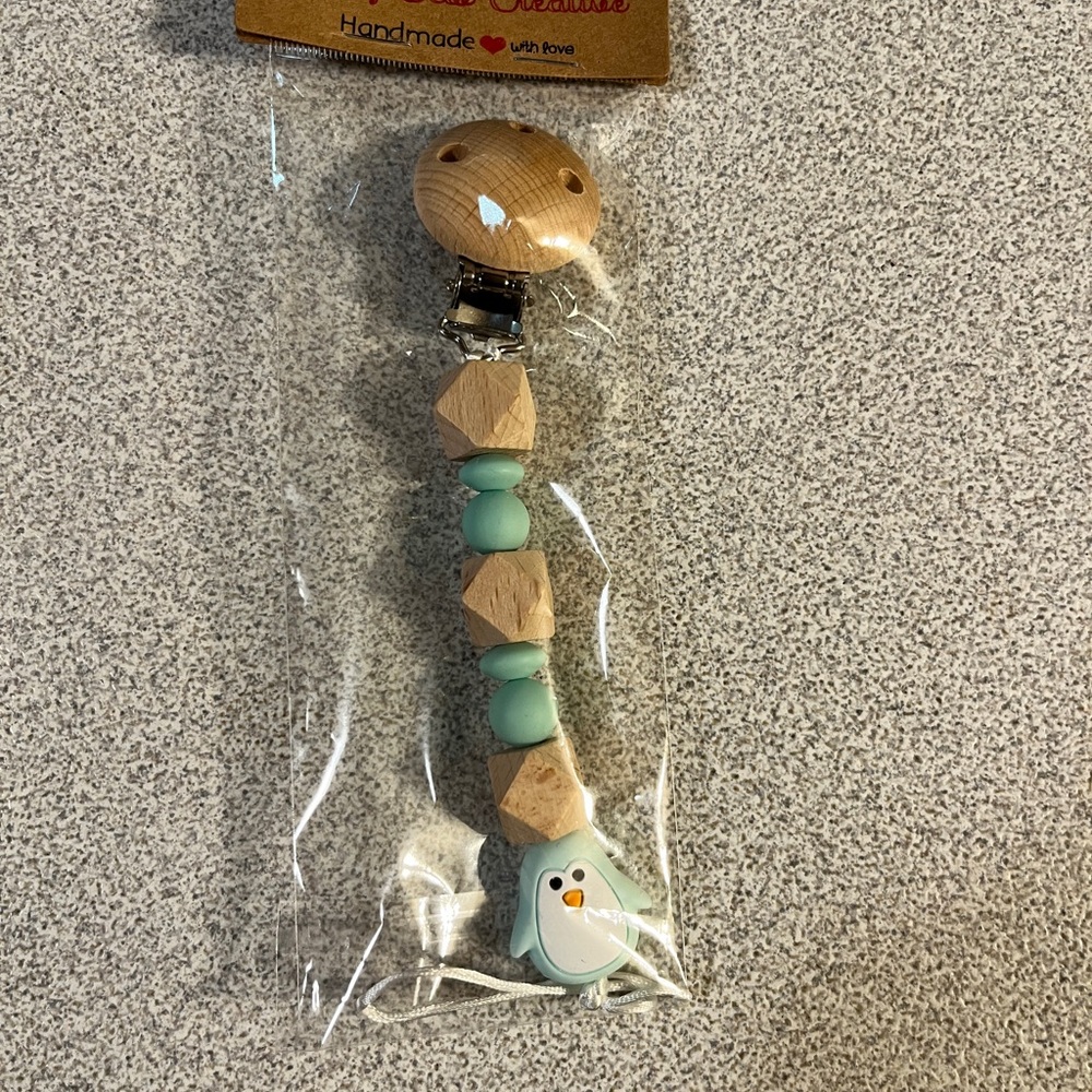 Handmade Baby Pacifier/Teether clip